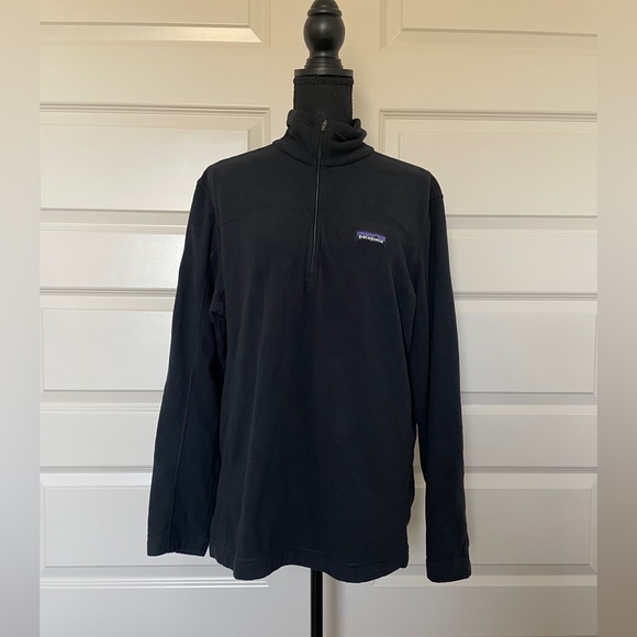 Patagonia black fleece pullover Size Large - Picture 1 of 10